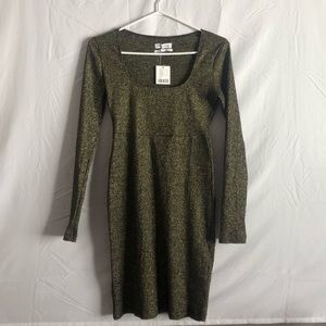 UO Gold Bodycon Dress